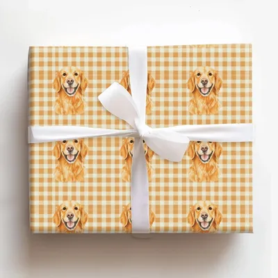 Golden Hour Fetch - Gift Wrap for Christmas, Holidays Wrapping Paper, Christmas Wrapping Paper