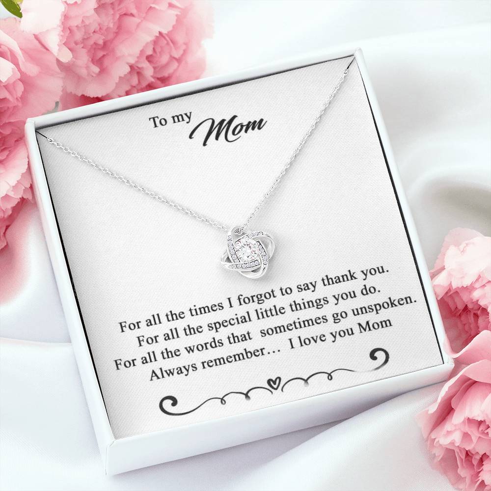 To My Mom Necklace - Love Knot Necklace