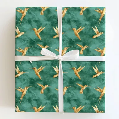 Humming Green - Gift Wrap for Christmas, Holidays Wrapping Paper, Christmas Wrapping Paper