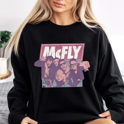 Summer 2025 Tour Black Sweatshirt Mcfly Tour 2025 Gift For Fan Summer Festivals Sweatshirt Retro Band Gift Gen Rock Band Signatu