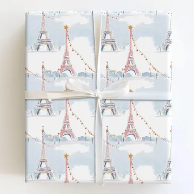 Paris Lights - Gift Wrap for Christmas, Holidays Wrapping Paper, Christmas Wrapping Paper