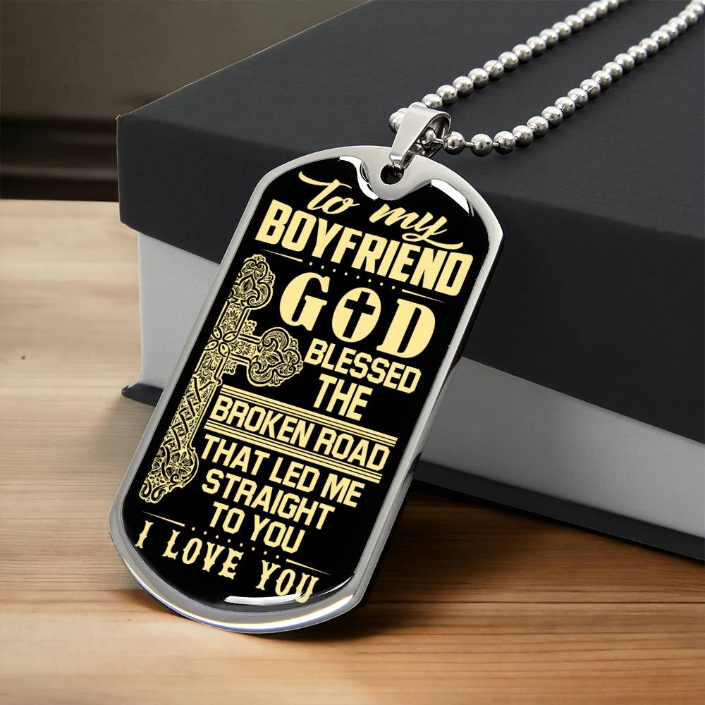 To My Boyfriend Gift To Your Boyfriend - Army Tag Necklace, Dog Tag