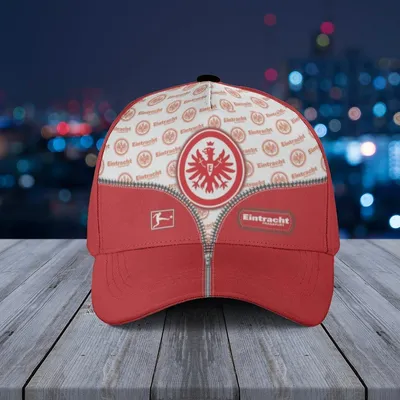 Baseball Cap Eintracht Frankfurt Zipper Pouch With Bundesliga Logo And Red Panel Design Baseball Cap