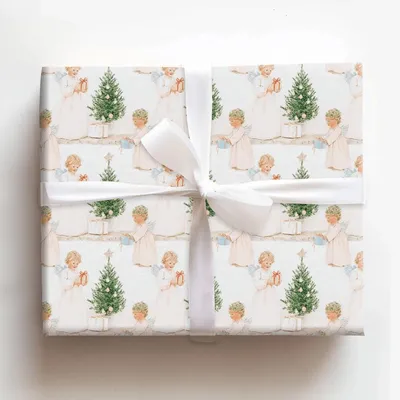 Baby Angels - Gift Wrap for Christmas, Holidays Wrapping Paper, Christmas Wrapping Paper