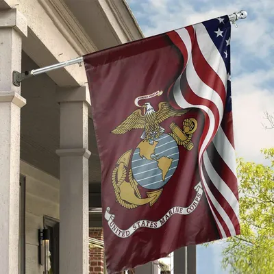 Us Marine Corps Flag American Flag 4th Of July 2025 Independence Day Decor Vertical House Flag