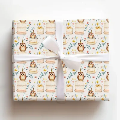 Hoo for the Party - Gift Wrap for Christmas, Holidays Wrapping Paper, Christmas Wrapping Paper
