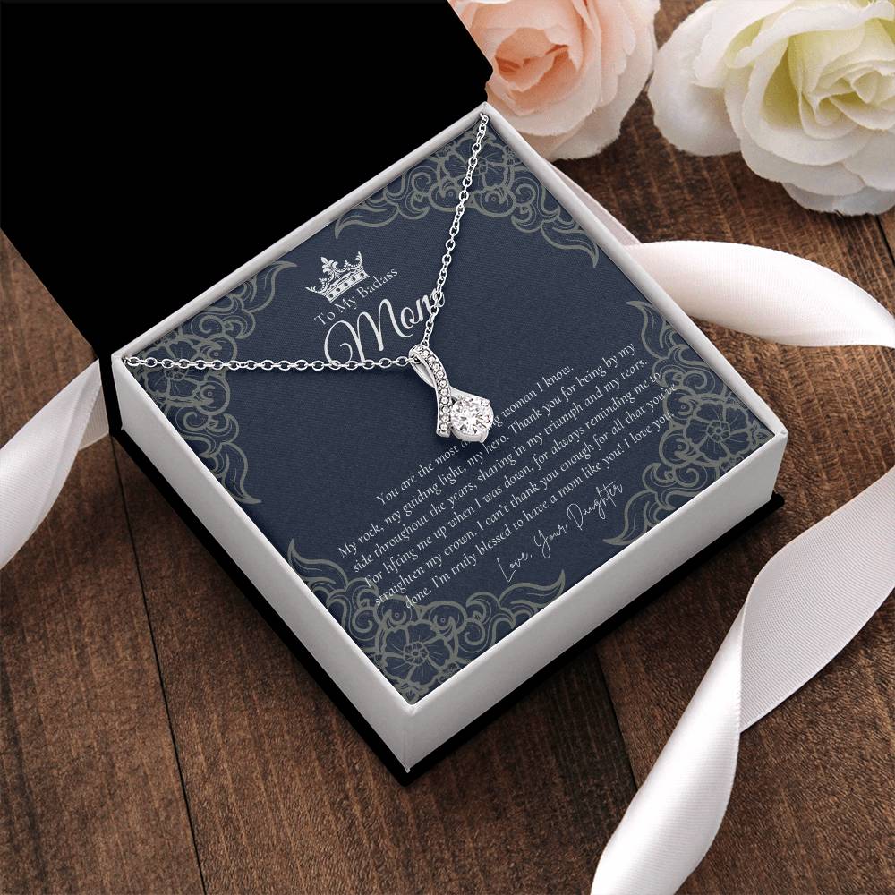 To My Badass Mom Necklace Badass Mom Gift Mother’S Day Gift Birthday Gift Gift From Daughter On Wedding Day 4 Alluring Beauty Necklace