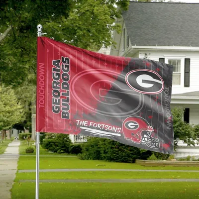 Football Team Horizontal House Flag, Red And Gray Game Field Design, Sports Fan Decor, Touchdown Outdoor Flag Horizontal House Flag