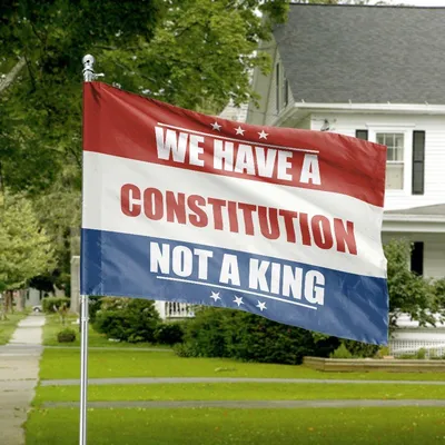 We Have A Constitution Not A King Horizontal House Flag, Patriotic Political Decor Horizontal House Flag