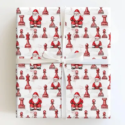 Chessboard Joy - Gift Wrap for Christmas, Holidays Wrapping Paper, Christmas Wrapping Paper