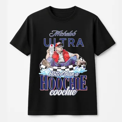 Funny Beach Michellob Ulltra Graphic T-Shirt,Summer Casual Womenswear,Classic Top For Women,Perfect Drink T-Shirt For Hot Days