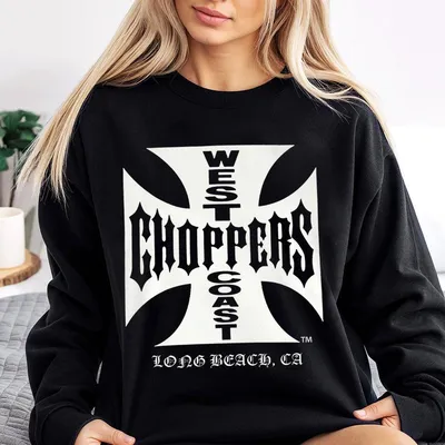 West Coast Choppers Sweatshirt,Choppers Cowl Hooodie,Menswear,Unisex,Classic Tops Sweatshirt Tops