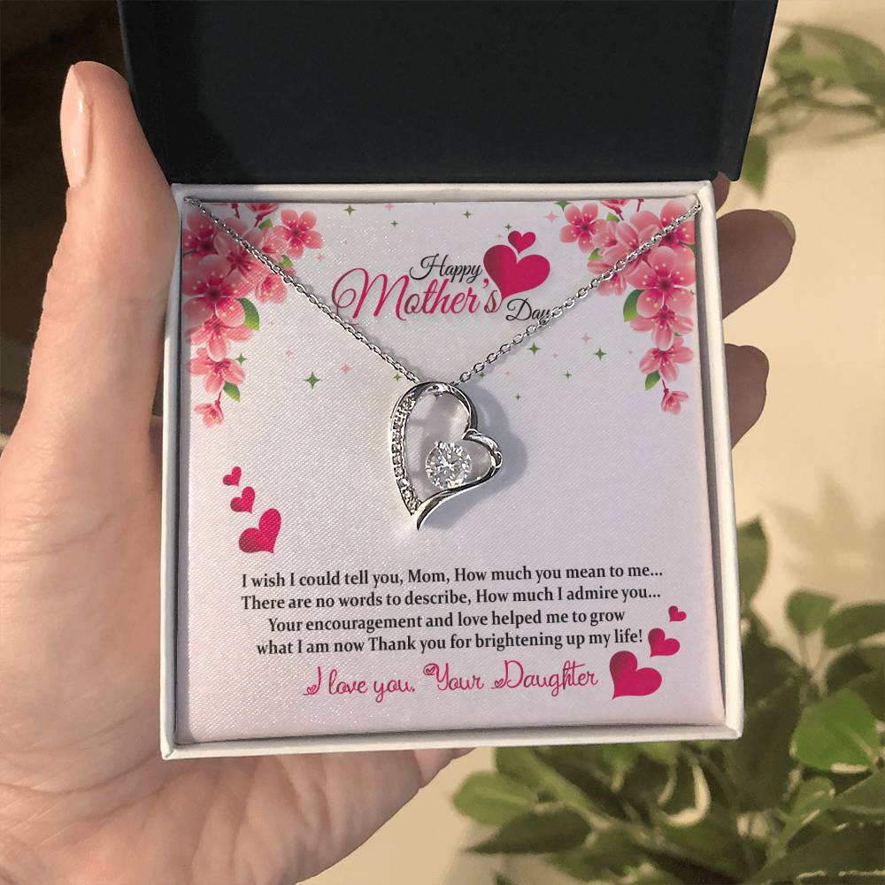 Forever Love Necklace - Mother's Day - Thank You For Brightening Up My Life - Forever Love Necklace