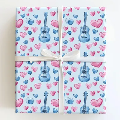 Strum and Swoon - Gift Wrap for Christmas, Holidays Wrapping Paper, Christmas Wrapping Paper