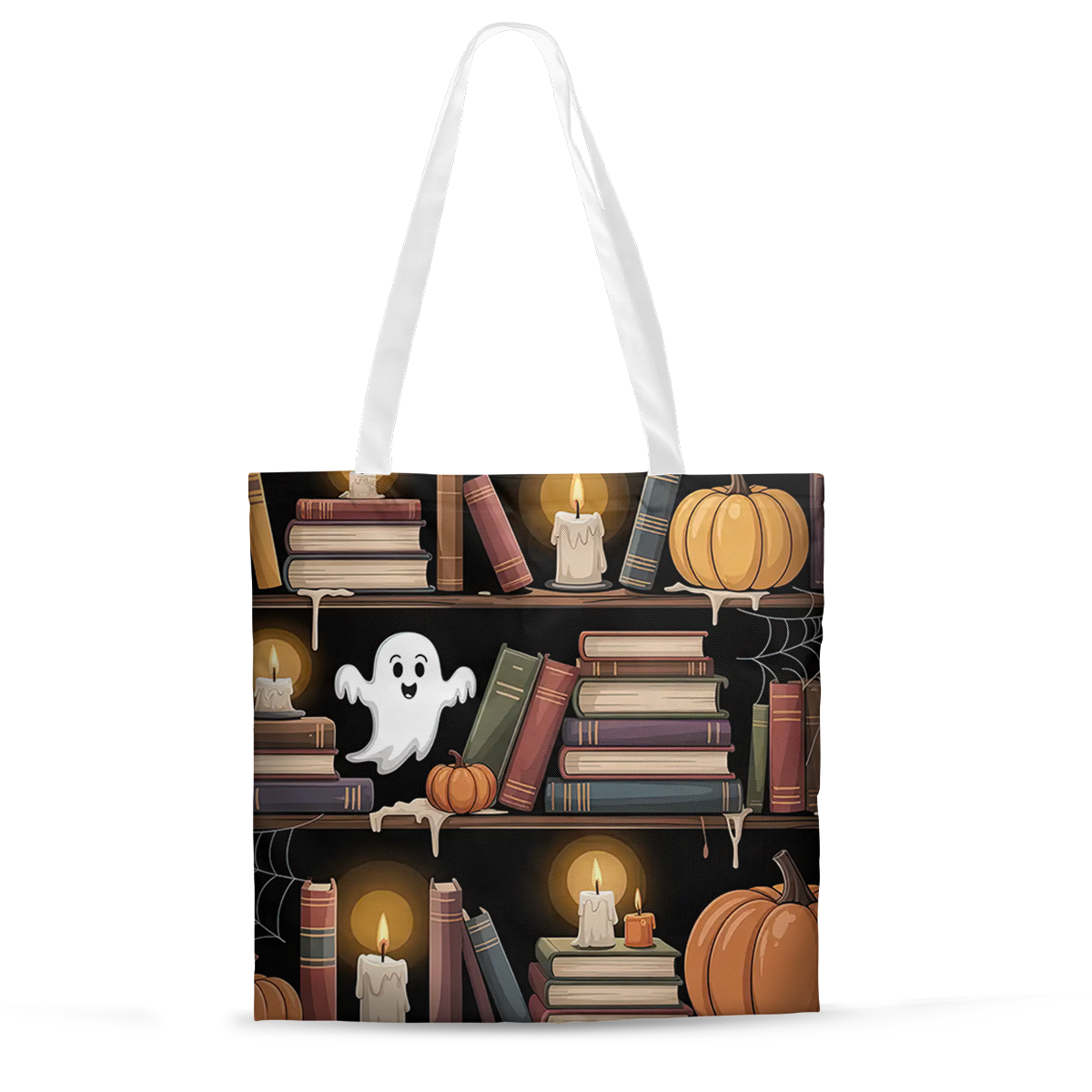 Halloween Bookshelf Tote Bag