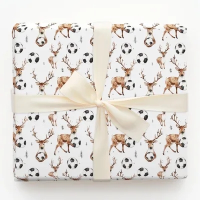Rush the Deer - Gift Wrap for Christmas, Holidays Wrapping Paper, Christmas Wrapping Paper