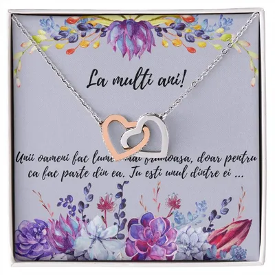 Unii Oameni Fac Lumea Mai Frumoasă Doar Pentru Că Fac Parte Din Ea! Interlocking Hearts Necklace