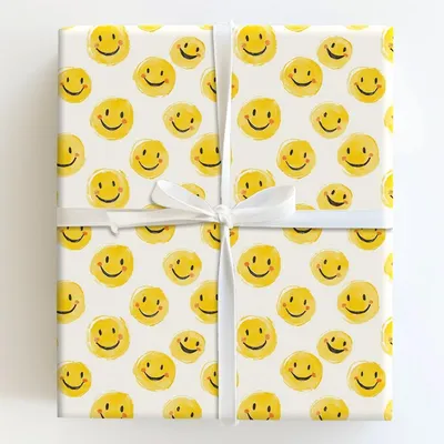 Simply Smiley - Gift Wrap for Christmas, Holidays Wrapping Paper, Christmas Wrapping Paper