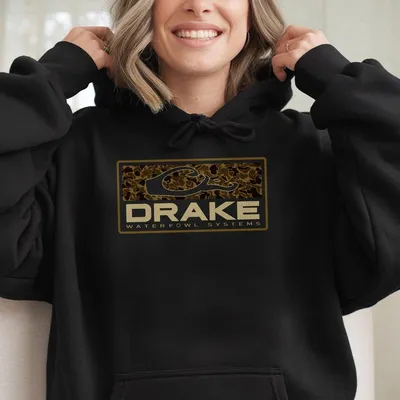 Drake Waterfowl Camo Hoodie,Unisex Outdoor,Casual Menswear Womenswear Top,Perfect For Hunting And Daily Wear