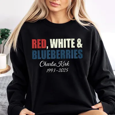 Red White And Blueberries Charlie Ver 3 Unisex Sweatshirt Freedom Ck Cotton Sweatshirt Trump Sweatshirt American Patriot Sweatshirt Republica