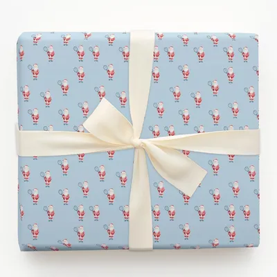 Kringle's Blue Match - Gift Wrap for Christmas, Holidays Wrapping Paper, Christmas Wrapping Paper