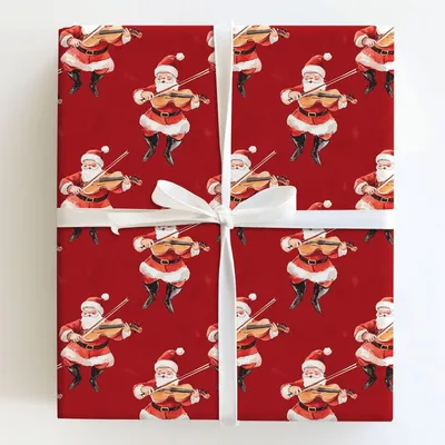 Fiddle Season - Gift Wrap for Christmas, Holidays Wrapping Paper, Christmas Wrapping Paper