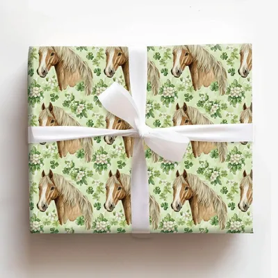 Shamrocks with the Shire - Gift Wrap for Christmas, Holidays Wrapping Paper, Christmas Wrapping Paper