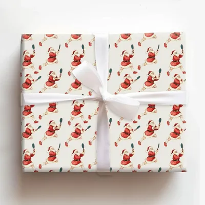 Rally Around Santa - Gift Wrap for Christmas, Holidays Wrapping Paper, Christmas Wrapping Paper