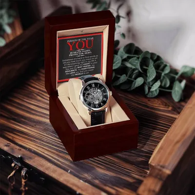 Husban Dad - Person Of The Year - Beautiful Timepiece Gift Openwork Watch