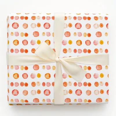 Saffron Dot - Gift Wrap for Christmas, Holidays Wrapping Paper, Christmas Wrapping Paper