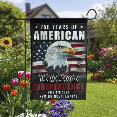 American House Flag - America 250th Anniversary We The People Eagle Garden And House Flag Outdoor Decor Vertical Garden Flag