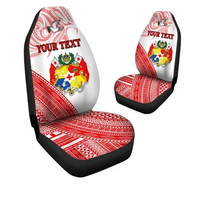 Custom Tonga Car Seat Covers Tongan Pattern Blithesome