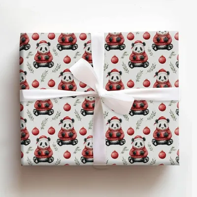 Cozy Cocoa Bear - Gift Wrap for Christmas, Holidays Wrapping Paper, Christmas Wrapping Paper