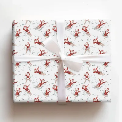 North Pole Dive - Gift Wrap for Christmas, Holidays Wrapping Paper, Christmas Wrapping Paper