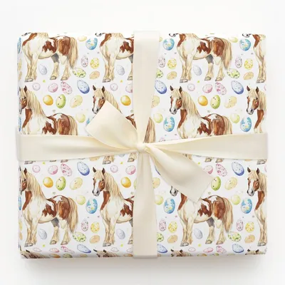 Easter Eggs with the American Paint - Gift Wrap for Christmas, Holidays Wrapping Paper, Christmas Wrapping Paper
