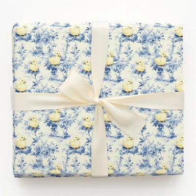 Toile Quackers - Gift Wrap for Christmas, Holidays Wrapping Paper, Christmas Wrapping Paper