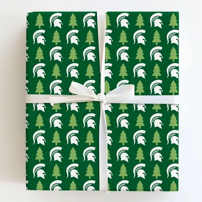 Spartan Holiday Pines - Gift Wrap for Christmas, Holidays Wrapping Paper, Christmas Wrapping Paper