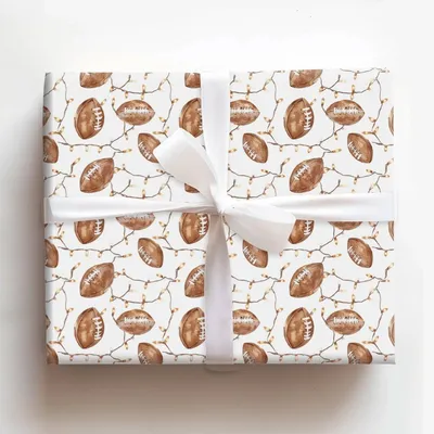 Touchdown Tinsel - Gift Wrap for Christmas, Holidays Wrapping Paper, Christmas Wrapping Paper
