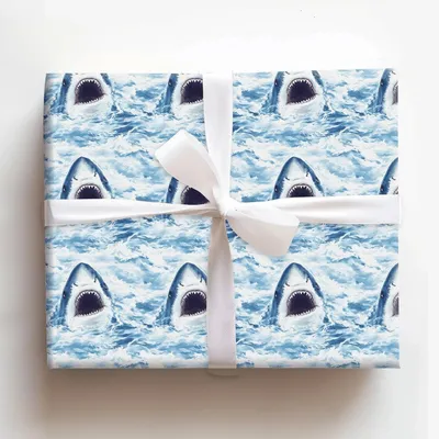 Jaws Drop for My Birthday - Gift Wrap for Christmas, Holidays Wrapping Paper, Christmas Wrapping Paper