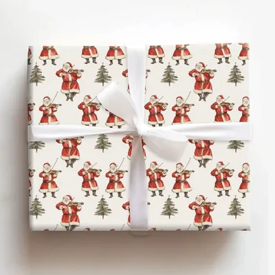 Hit the Notes Santa - Gift Wrap for Christmas, Holidays Wrapping Paper, Christmas Wrapping Paper