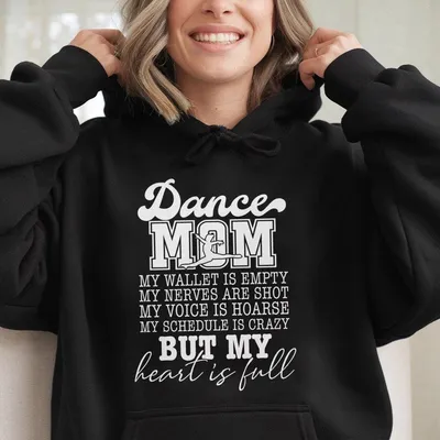 Classic Dance Mom Letter Printed Hoodie And Hoodie Casual Graphic