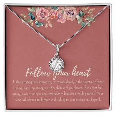 Follow Your Heart Necklace With Heart Charms, Gift Jewelry Necklace From Daughter, Anniversary, Daughter Mother Necklace, Daughter Gift From Mom, To My Daughter, Lovingly Mom, Daughters Birthday, Unique, Grown Up Daughter