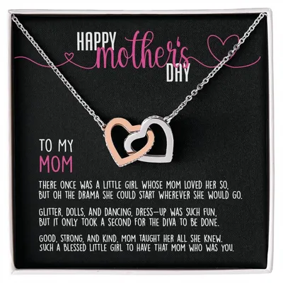 Limited Time - Happy Mother'S Day To My Mom - Necklace Interlocking Hearts Necklace