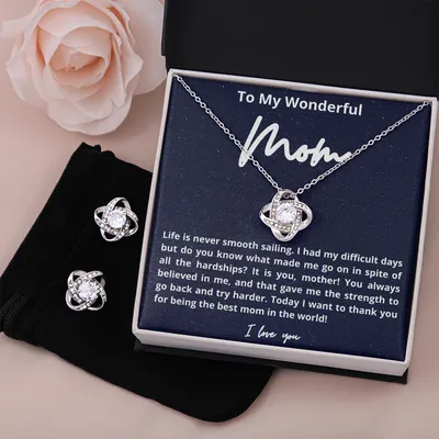 To My Wonderful Mom Gift, Jewelry Necklace For Mother’s Day, Birthday Gift To Mom From Daughter, Son