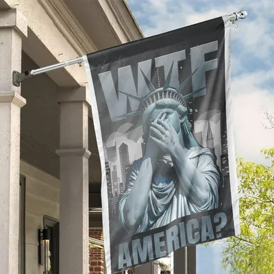 Funny Us Wall,Garden Flag, Patriotic Government Humor Outdoor,Indoor Decor Vertical House Flag