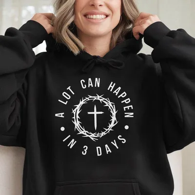 Christian Easter Hoodie, Men'S Hoodie, Unisex Hoodie, Religious Holiday Top, Scripture Hoodie, Resurrection Sunday Hoodie