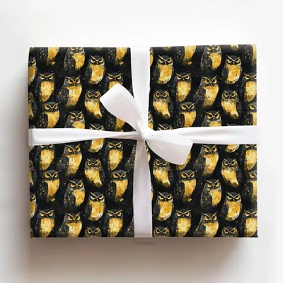 Let's Go Owls - Gift Wrap for Christmas, Holidays Wrapping Paper, Christmas Wrapping Paper