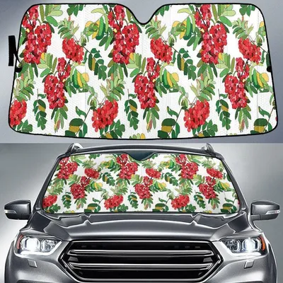 Red Ohe Naupaka Flowering Shrub Car Sun Shades Cover Auto Windshield PrintSyde