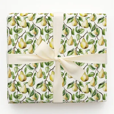 Melissa's Pears - Gift Wrap for Christmas, Holidays Wrapping Paper, Christmas Wrapping Paper