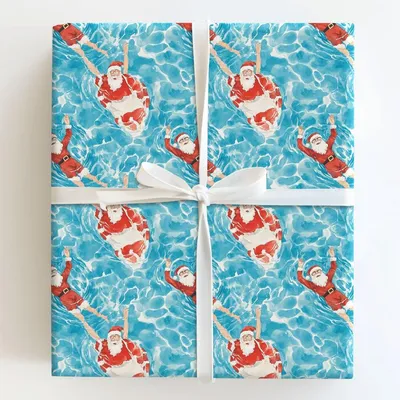 Rip Tide - Gift Wrap for Christmas, Holidays Wrapping Paper, Christmas Wrapping Paper